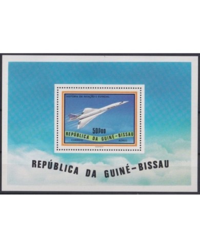 F-EX22675 GUINEE BISSAU MNH SHEET CONQUEST OF SPACE AVION AIRPLANE.
