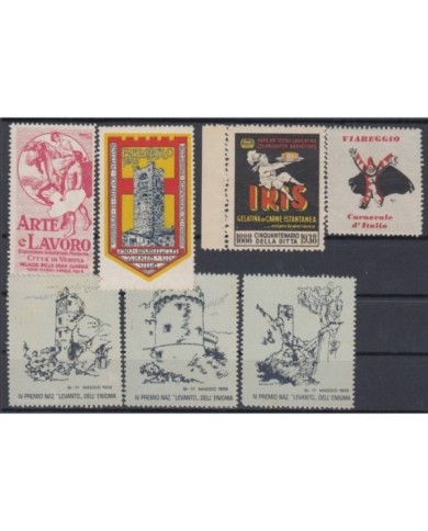 F-EX7555 ITALY CINDERELLA STAMPS LOT MNH. 1908 VERONA, BERGAMO, VIAREGGIO.
