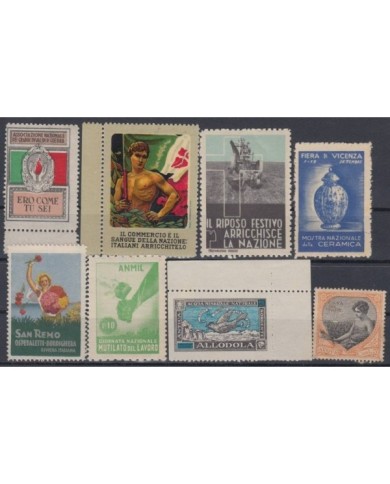 F-EX7558 ITALY CINDERELLA STAMPS LOT MNH. WWI, VICENZA, SAN REMO, WATER.