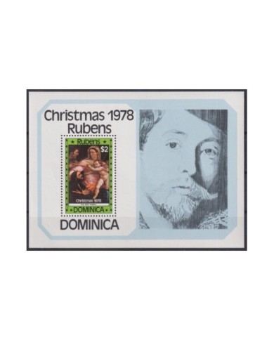 F-EX22217 DOMINICA MNH 1978 CHRISTMAS NAVIDADES RELIGION ART RUBENS HOLLY FAMILY.
