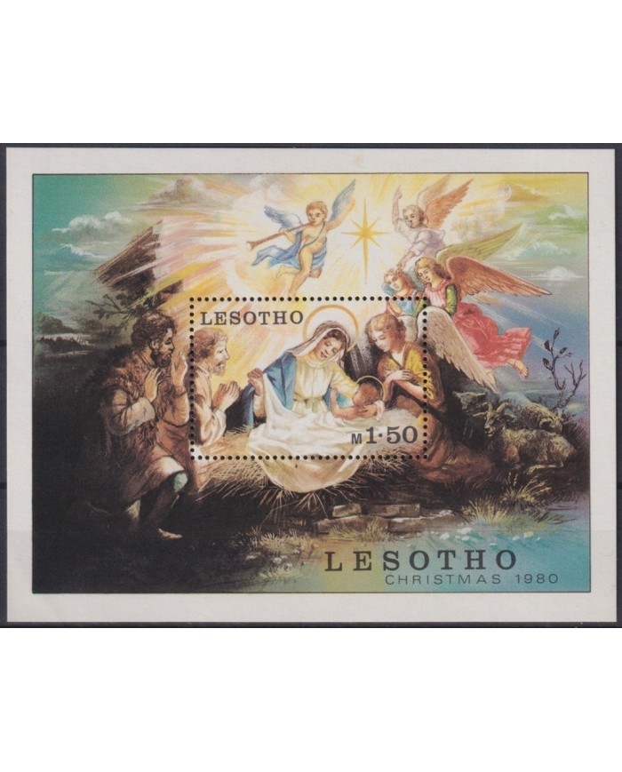 F-EX22702 LESOTHO MNH 1980 CHRISTMAS NAVIDADES RELIGION ART