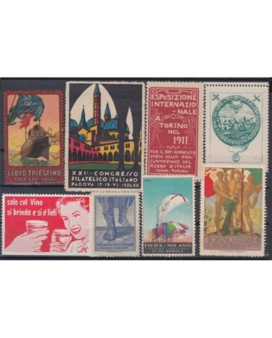 F-EX7560 ITALY CINDERELLA STAMPS LOT MNH. TRIESTE LLOYD SHIP, PADUA EXPO.
