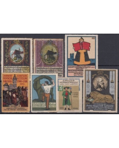 F-EX7622 GERMANY OLD CINDERELLA STAMPS LOT. 1912-13. MH- NO GUM.