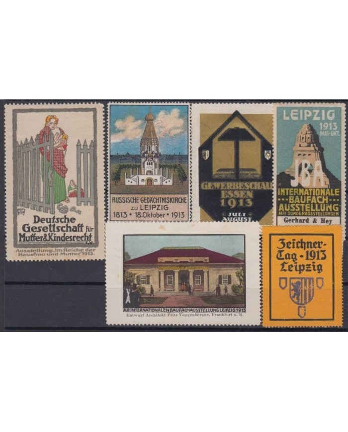 F-EX7623 GERMANY OLD CINDERELLA STAMPS LOT. 1913. MH- NO GUM.