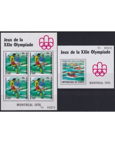 F-EX22764 GUINEE MNH 1976 SHEET OLYMPIC GAMES MONTREAL CANADA SOCCER.