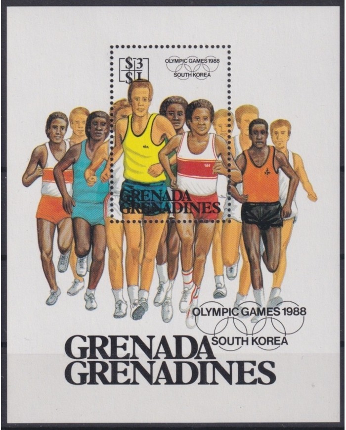 F-EX22771 GRENADA & GRENADINES MNH 1988 SHEET OLYMPIC GAMES SEUL KOREA ATHLETISM.
