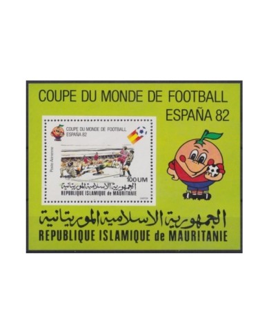F-EX22784 MAURITANIE MAURITANIE MNH 1982 SHEET SPAIN SOCCER WORLD CUP FUTBOL.