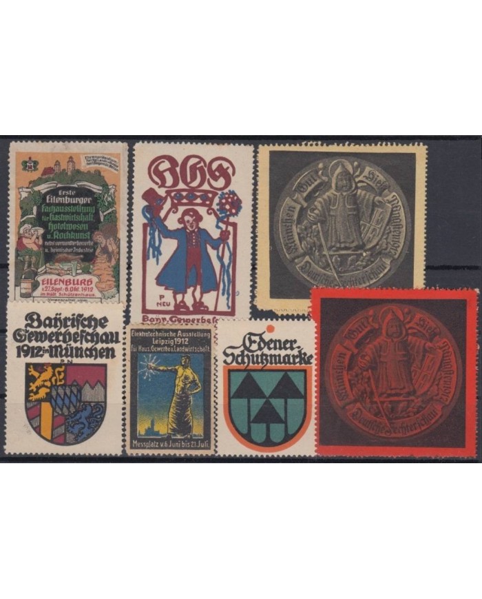 F-EX7714 GERMANY OLD CINDERELLA STAMPS LOT. 1912. MH- NO GUM