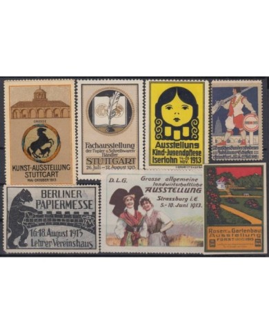 F-EX7716 GERMANY OLD CINDERELLA STAMPS LOT. 1913. MH- NO GUM