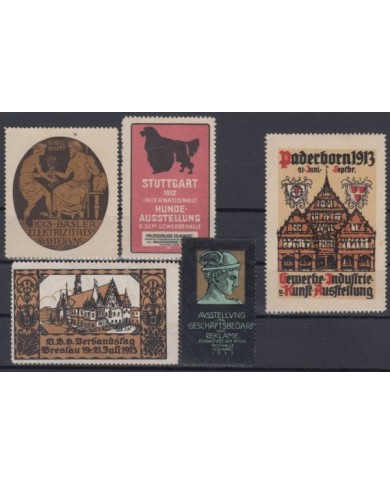 F-EX7718 GERMANY OLD CINDERELLA STAMPS LOT. 1913. MH- NO GUM.