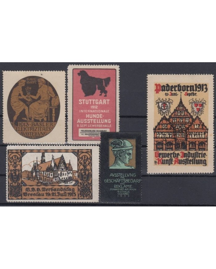 F-EX7718 GERMANY OLD CINDERELLA STAMPS LOT. 1913. MH- NO GUM.