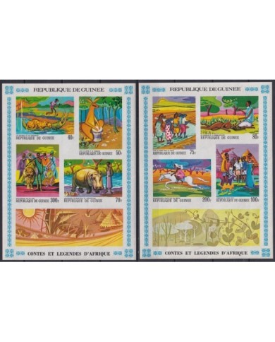 F-EX22796 GUINEE GUINEA MNH IMPERFORATED TALES AND LEGENDS OF AFRICA