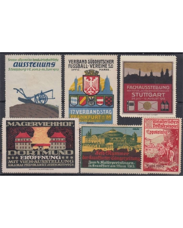 F-EX7719 GERMANY OLD CINDERELLA STAMPS LOT. 1913. MH- NO GUM.