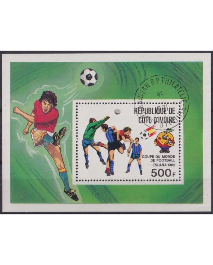 F-EX22911 IVORY COAST COTE D´IVORE USED 1982 SOCCER WORLD CUP SPAIN.