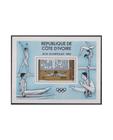 F-EX22914 IVORY COAST COTE D´IVORE MNH 1980 OLYMPIC GAMES MOSCOW RUSSIA.