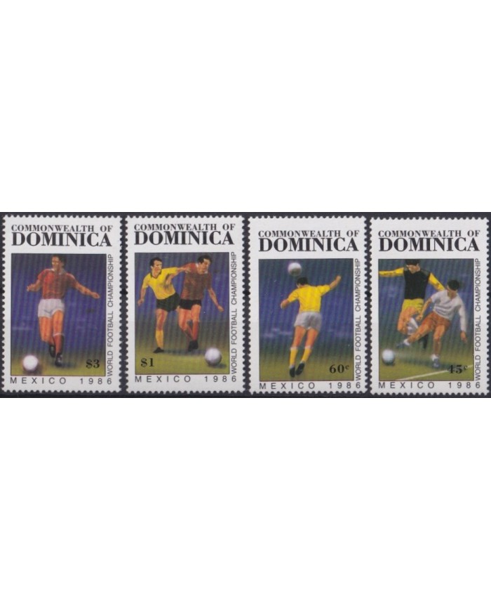 F-EX23361 DOMINICA MNH 1986 SOCCER WORLD CUP MEXICO FUTBOL.