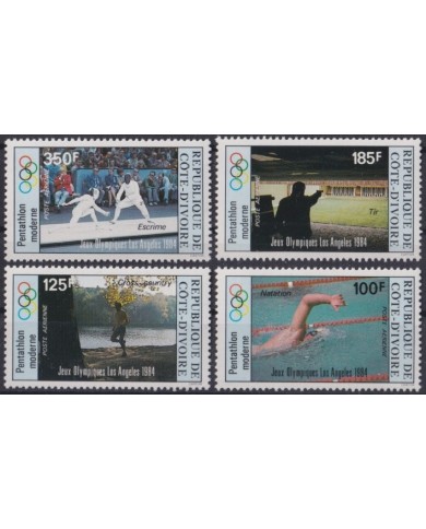 F-EX23334 IVORY COAST COTE D´IVORE MNH 1984 OLYMPIC GAMES LOS ANGELES FENCING.