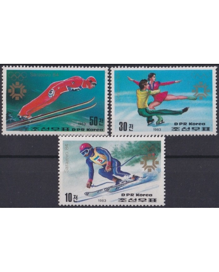 F-EX23328 KOREA MNH 1983 WINTER OLYMPIC GAMES SKI.