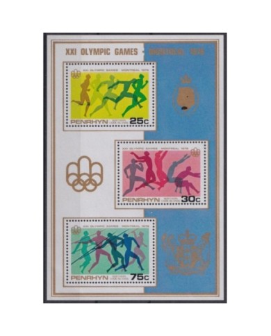 F-EX23092 PENRHYN IS MNH 1976 OLYMPIC GAMES MONTREAL CANADA ATHLETISM.