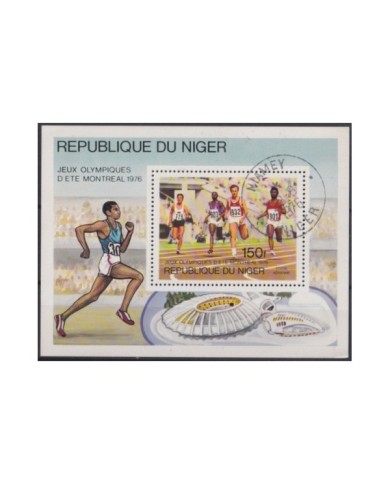 F-EX22996 NIGER USED 1976 OLYMPIC GAMES MONTREAL CANADA ATHLETISM.