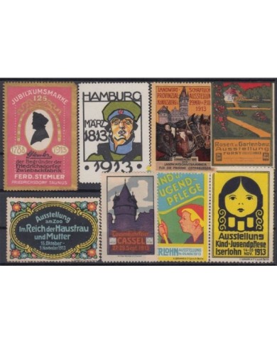F-EX7743 GERMANY OLD CINDERELLA STAMPS LOT. 1913. MH- NO GUM.