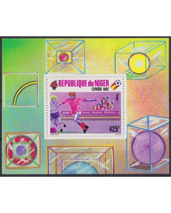 F-EX22987 NIGER MNH 1982 SOCCER WORLD CUP SPAIN.