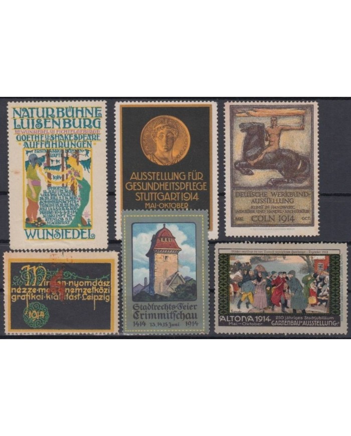 F-EX7744 GERMANY OLD CINDERELLA STAMPS LOT. 1914. MH- NO GUM.