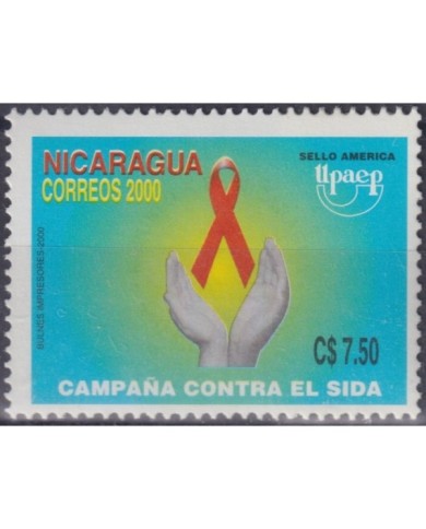 F-EX23312 NICARAGUA MNH 2000 UPAEP AISD SIDA CAMPAING MEDICINE .