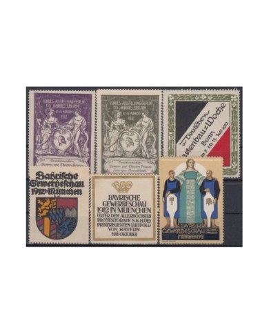 F-EX7746 GERMANY OLD CINDERELLA STAMPS LOT. 1912. MH- NO GUM.