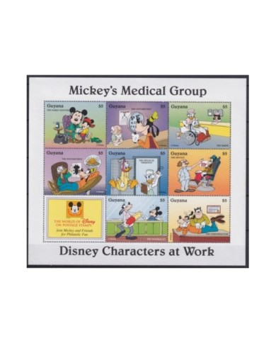 F-EX23385 GUYANA MNH 1996 DISNEY MICKEY MOUSE DONALD DUCK MEDICAL GROUP