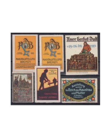 F-EX7750 GERMANY OLD CINDERELLA STAMPS LOT. 1913. MH- NO GUM.