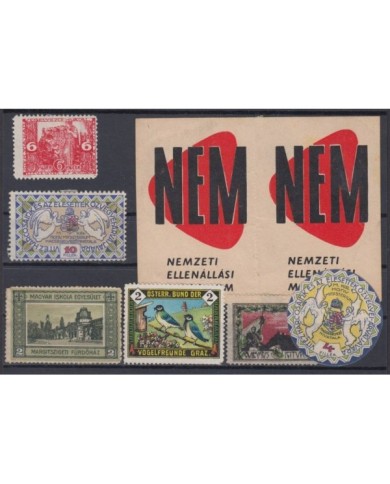 F-EX7759 HUNGARY OLD CINDERELLA STAMPS LOT. MH- NO GUM.