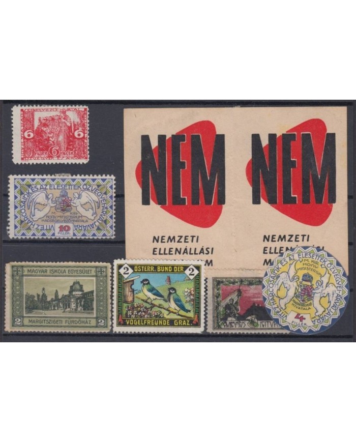 F-EX7759 HUNGARY OLD CINDERELLA STAMPS LOT. MH- NO GUM.