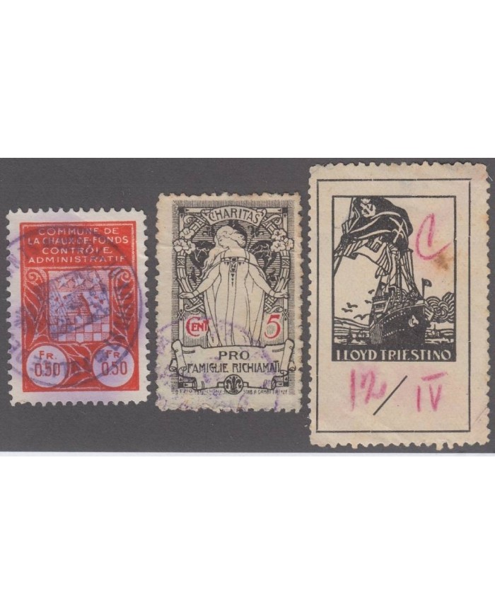 F-EX7789 ITALY SWITZERLAND LOCAL REVENUE LLOYD TRIESTE, PRO RICHIAMATI, CHEUX.