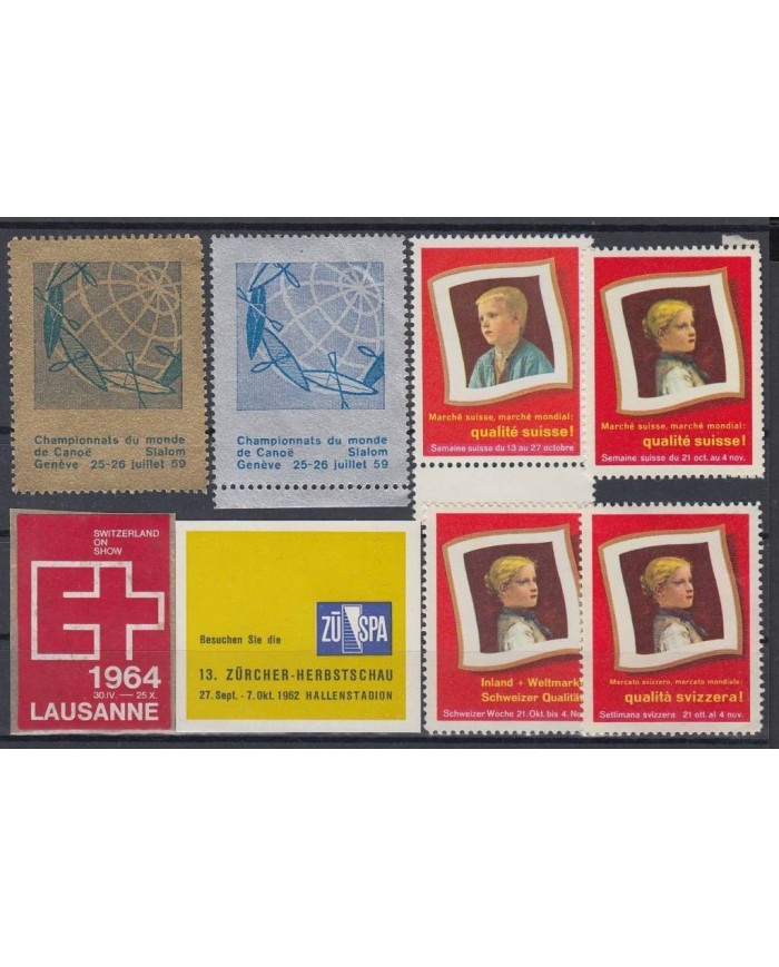 F-EX7852 SWITZERLAND SUISSE CINDERELLA STAMPS LOT MNH.