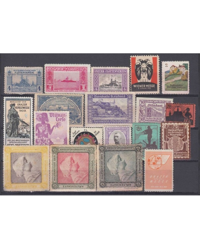 F-EX7918 AUSTRIA OSTERREICH CINDERELLA STAMPS LOT MH- NO GUM.
