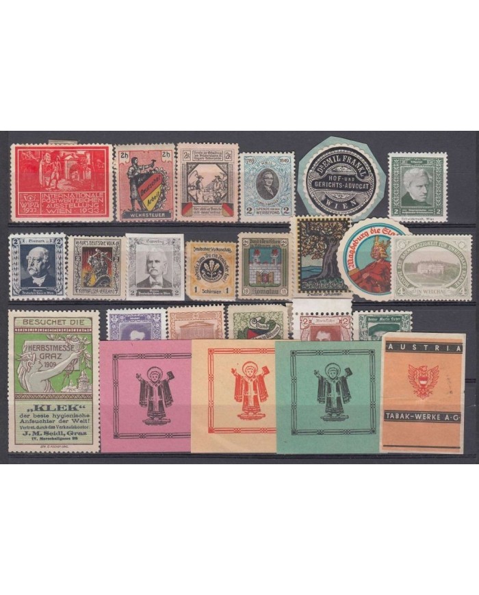 F-EX7921 AUSTRIA OSTERREICH CINDERELLA STAMPS LOT MH- NO GUM.