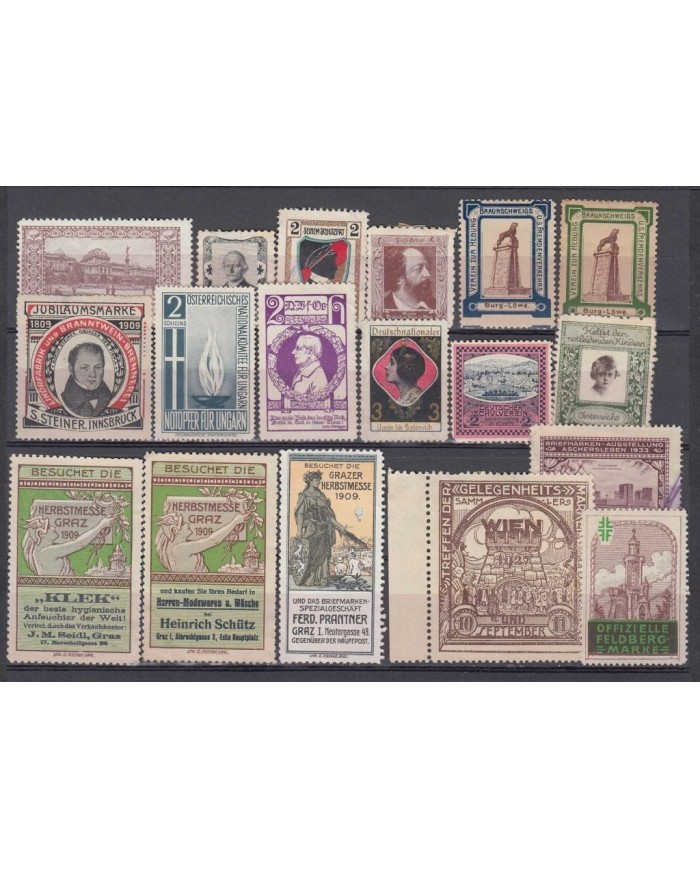 F-EX7925 AUSTRIA OSTERREICH CINDERELLA STAMPS LOT MH- NO GUM.