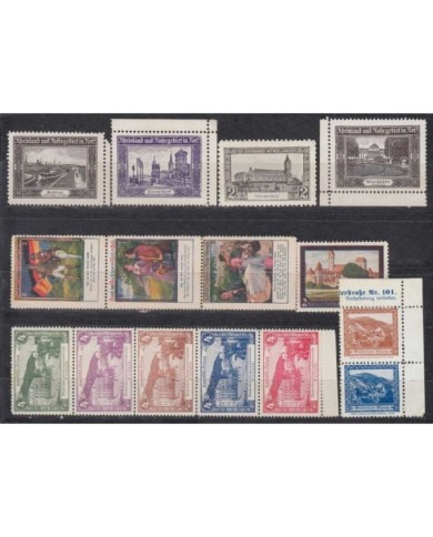 F-EX7929 AUSTRIA OSTERREICH CINDERELLA STAMPS LOT MH- NO GUM.