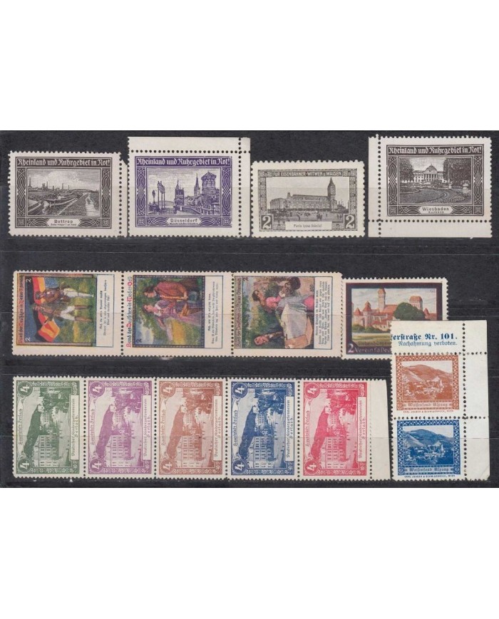 F-EX7929 AUSTRIA OSTERREICH CINDERELLA STAMPS LOT MH- NO GUM.