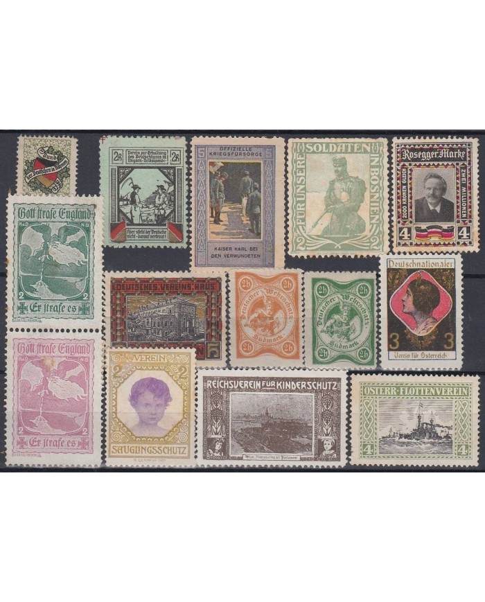 F-EX8153 AUSTRIA OSTERRICH CINDERELLA STAMPS LOT MH- NO GUM