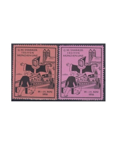 F-EX8333 AUSTRIA CINDERELLA VIENNA- MUNICH LOT 1956 MNH.