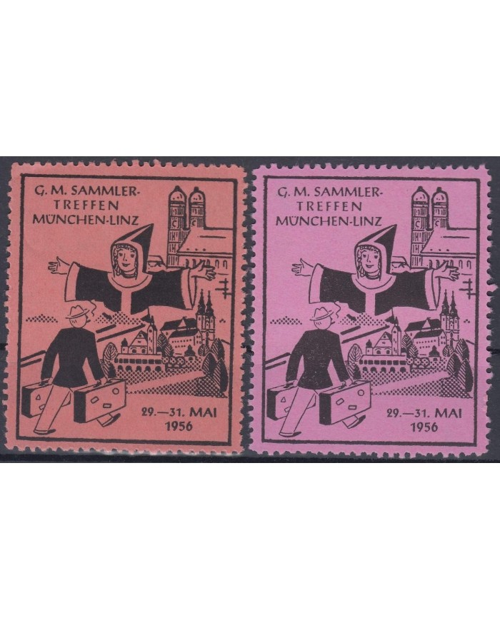 F-EX8333 AUSTRIA CINDERELLA VIENNA- MUNICH LOT 1956 MNH.