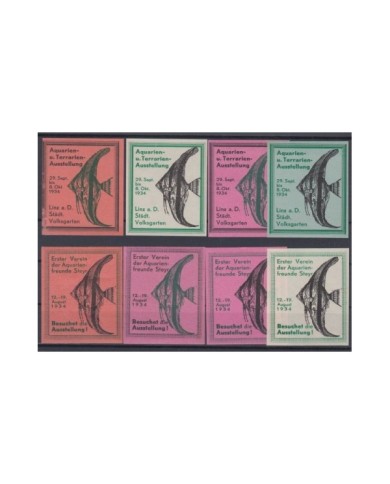 F-EX8335 AUSTRIA CINDERELLA LINZ 1934 (29 SEPT) AQUARIUM FISH MNH.