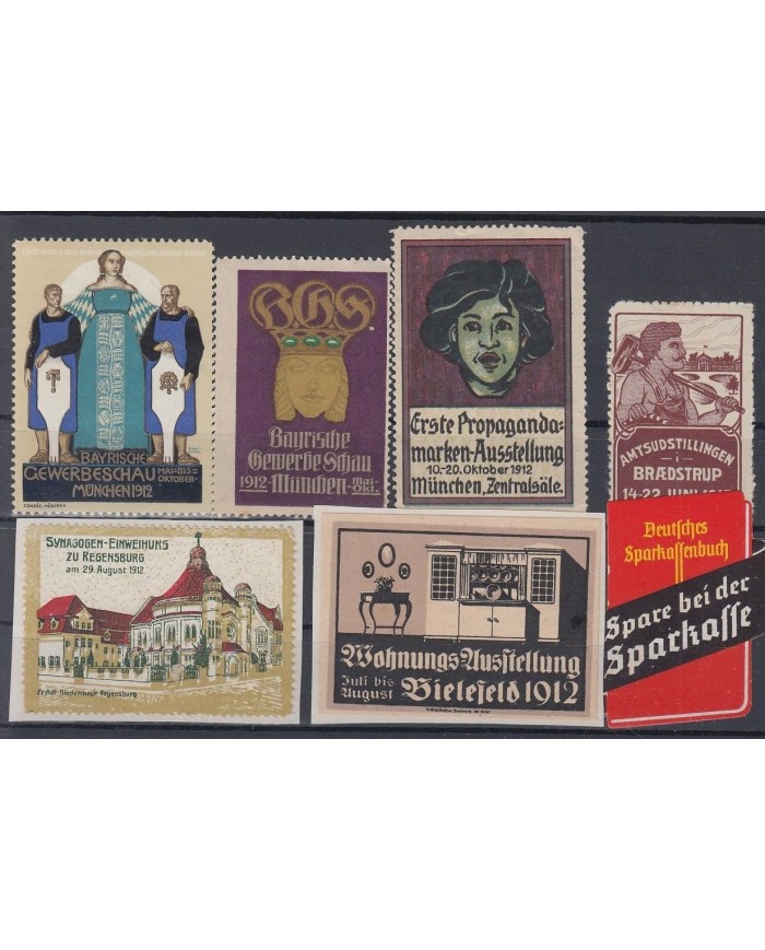 F-EX7958 GERMANY DEUTSCHLAND CINDERELLA STAMPS LOT MH- NO GUM.