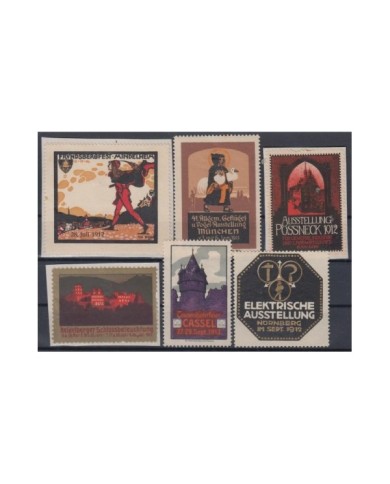 F-EX8236 GERMANY DEUTSCHLAND CINDERELLA 1912-13 MH - NO GUM STAMPS LOT.