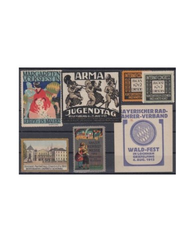 F-EX8239 GERMANY DEUTSCHLAND CINDERELLA 1912 MH - NO GUM STAMPS LOT.