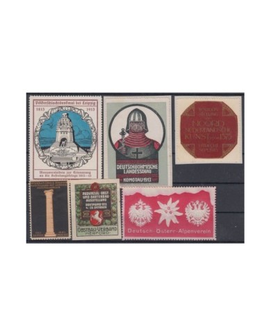 F-EX8241 GERMANY DEUTSCHLAND CINDERELLA 1912-13 MH - NO GUM STAMPS LOT.