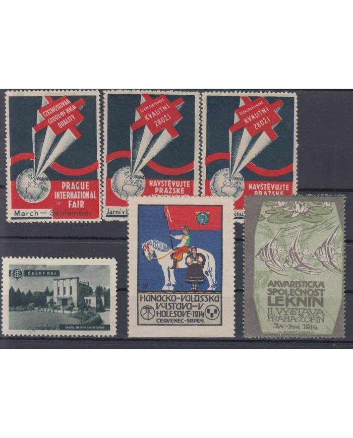 F-EX7950 CZECHOSLOVAKIA CINDERELLA STAMPS LOT MH- NO GUM.
