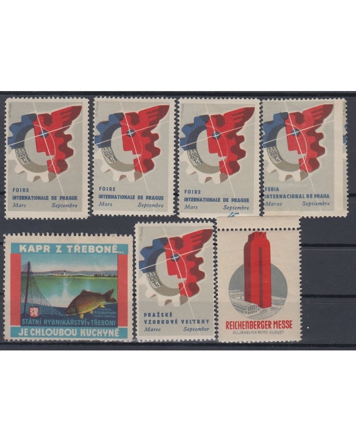 F-EX7951 CZECHOSLOVAKIA CINDERELLA STAMPS LOT MH- NO GUM.